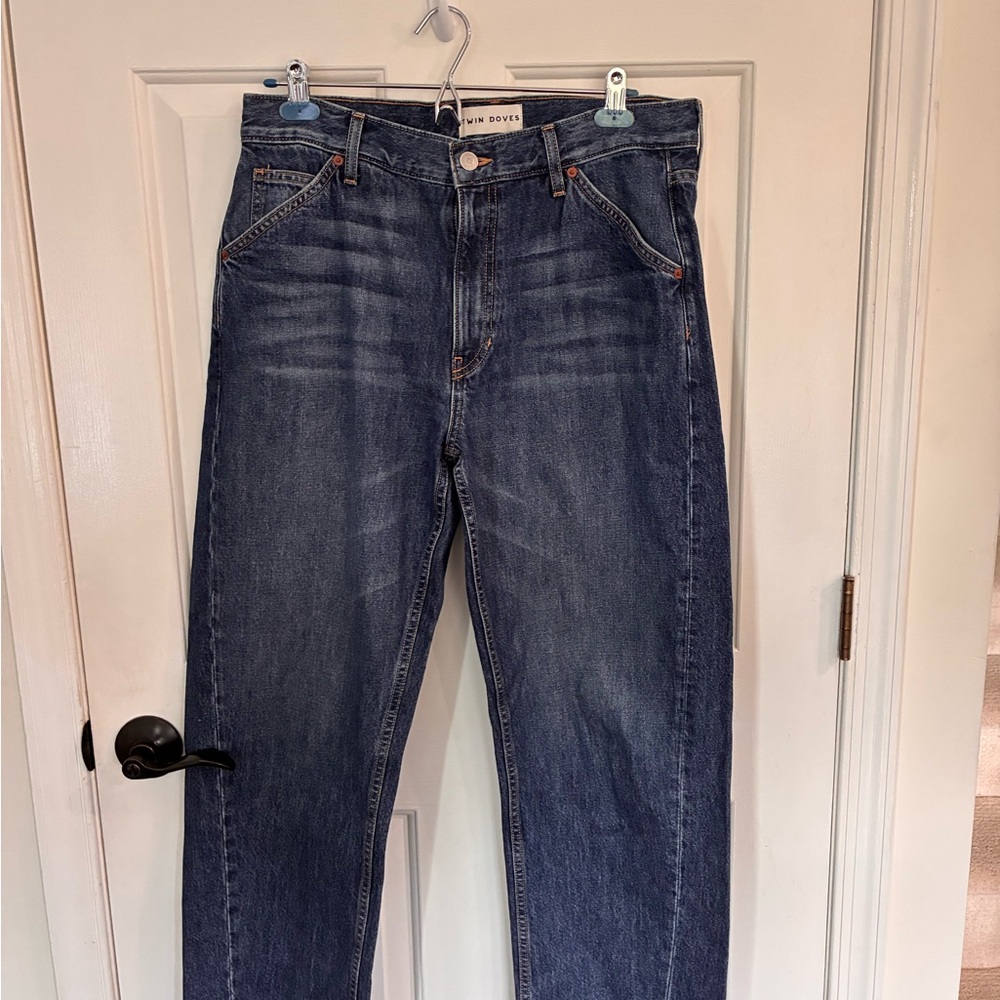 Emerson Fry Twin Doves Barrell Leg Jeans - Dark Blue Wash